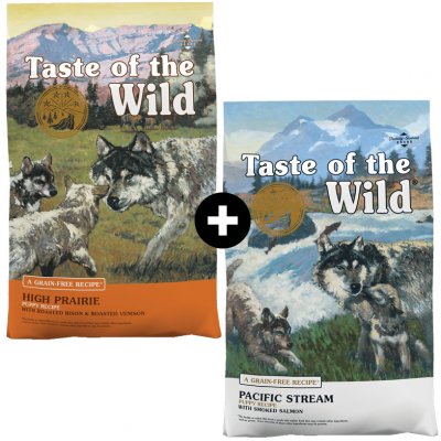 Taste of the Wild "MOJE COMBO" 2 x 12,2 kg (High Prairie Puppy + Pacific Stream Puppy)