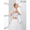 Svadobný závoj s kvetinovou čipkou ZF-110 Výber farby: ivory