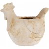 Clayre & Eef Béžový antik kvetináč sliepočka Chicken Brocante - 31*20*27 cm - Clayre & Eef