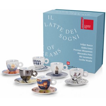 Illy Biennale 2022 porcelánové šálky s tanierikom 6 x 160 ml