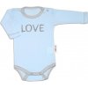 Baby Nellys Body dlhý rukáv Love modrý