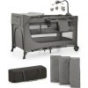 KINDERKRAFT Postieľka cestovná Joy 2 s doplnkami Dark grey