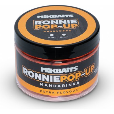 Mikbaits Boilies Ronnie Pop-Up Mandarinka 14mm 150ml