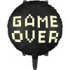 PartyDeco Fóliový balón Game Over 45 cm