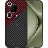 Techsuit Carbonite FiberShell puzdro pre Huawei Pura 70 Ultra – Red Vortex