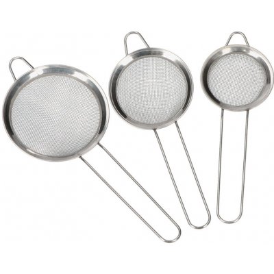 Sitko nerezové okrúhle s rúčkou 3 ks 20,14,8 cm