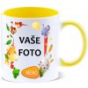 HRNČEK S FOTKOU FAREBNÝ RÁMIK ZVIERATKÁ 350 ML FOTOPOŠTA Farba: ŽLTÝ