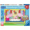 RAVENSBURGER Puzzle Prasiatko Peppa na oslave 2x12 dielikov