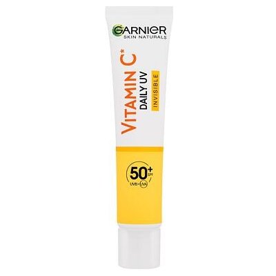Garnier Skin Naturals Vitamin C Daily UV Invisible SPF50+ rozjasňující denní pleťový fluid s vysokou uv ochranou 40 ml pro ženy