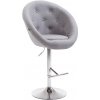 Barová stolička London V2 látka chróm, sivá