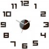 Moderné nástenné hodiny DIGIT WENGE wenge (nalepovacie hodiny na stenu)
