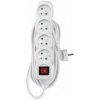 Emos predlžovací prívod s vypínačom 4 zásuvky 5m (1902140500) biely
