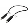 Kábel OEM USB 2.0 kabel, microUSB B(M) - microUSB B(M), 0,3m, OTG, černý