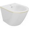 MEXEN - Lena bidet závesný, biela/zlatá linka 35224805