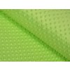 Detská látka Minky 3D bodky MKP-007 Hráškovo zelená - šírka 150 cm