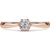 Minerva | Zásnubný prsteň so stredovým diamantom 0.25 ct, ružové zlato 56