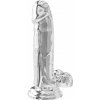 ToyJoy Get Real Clear Dildo with Balls 7 Inch