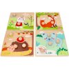 Adam Toys Drevené zábavné vkladacie puzzle 4 ročné obdobia