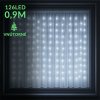 Vianočná led svetelná záclona vnútorná - záves - 126led - 0,9m studená biela