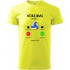 Volejbal volá - Klasické pánske tričko vyššej gramáže - 3XL ( Neonová žltá )
