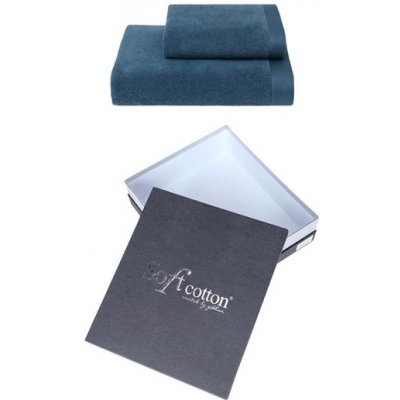 Soft Cotton – Darčeková súprava uterák a osuška Lord, 2 ks, modrá