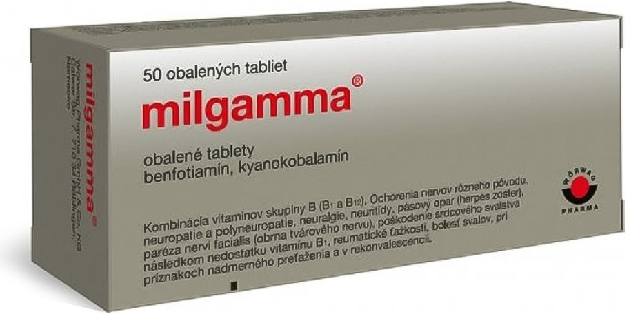 Milgamma tbl.obd.50 x 50 mg/250µg od 11,79 € - Heureka.sk