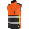CXS BENSON / Pánska výstražná vesta, zimná - oranožvá/čierna XXXL