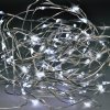 Solight vianočná reťaz strieborná 100x mini LED 10m 3 x AA studené svetlo 1V54-W