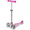Trojkolesová kolobežka Mini Micro Deluxe FLUX LED Neon Pink s svietiacimi kolesami