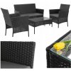 Súprava kovového záhradného nábytku Iso Trade čierna, 4-dielna