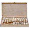 Goldon 19 kameňov zvonkohry v drevenom v boxe