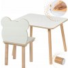 Stolík a stolička pre deti 50 x 60 x 47 cm, súprava nábytku MDF + drevo