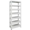 Kovový regál Biedrax 40 x 100 x 240 cm, biely - 7 políc kovových