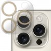 NORTHJO tvrdené sklo s trblietavými rámčekmi na ochranu šošoviek fotoaparátu pre iPhone 16 Pro / 16 Pro Max - zlaté - možnosť vrátiť tovar ZADARMO do 30tich dní