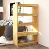 vidaXL Knižnica/deliaca stena 80x35x135 cm, borovicový masív 810889