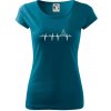 EKG Vianočný stromek - Dámske tričko Pure - L ( Petrolejová )