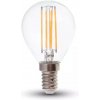 V-TAC Retro LED žiarovka E14, 6W, 600lm, 300°, P45 Teplá biela