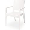 MXR záhradná plastová stolička Marko biela