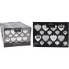 HOMESTYLING Vánoční ozdoby srdce 16 ks 65/45 mm stříbrná KO-CAN302810