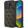 Guess PU Leather 4G Colored Ring MagSafe Zadní Kryt pro iPhone 16 Pro Brown GUHMP16LG4GFRW