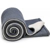 T-TOMI Pletená deka WARM Tmavosivé vlny