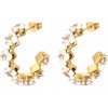 Náušnice Crystal Hoop (18K pozlátená oceľ)