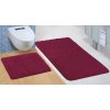 Bellatex Sada kúpeľňových predložiek Micro bordó 60 x 100 cm / 60 x 50 cm