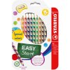 Pastelky STABILO EASYcolors pre ľavákov - 12 kusov sada so strúhadlom