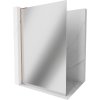 Mexen Kioto L, sprchová zástena Walk-In 90 x 200 cm, 8mm sklo vzor zrkadlo, ružové zlato profil, 800-090-103-60-50
