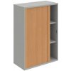 Policová skriňa Strong L, 80x115,2x40 cm, buk/sivá