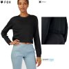 Fox mikina W Balance crew fleece, čierna, L
