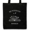 Plátená taška Canli - Booked weekend (čierna)