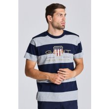 Gant tričko D1. Bar Stripe Archive Shield Tee šedá