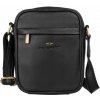 Pánska kožená crossbody taška čierna GT230